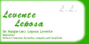 levente leposa business card